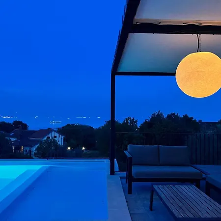 New Unique Stone With Seaview, Pool And Garden Villa