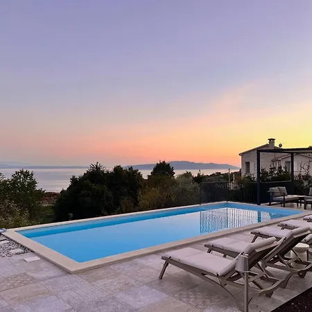 New Unique Stone With Seaview, Pool And Garden * Poljane