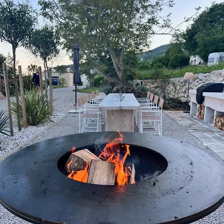 New Unique Stone With Seaview, Pool And Garden Poljane