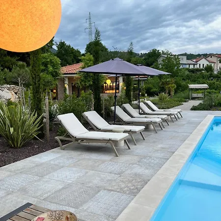 New Unique Stone With Seaview, Pool And Garden Poljane