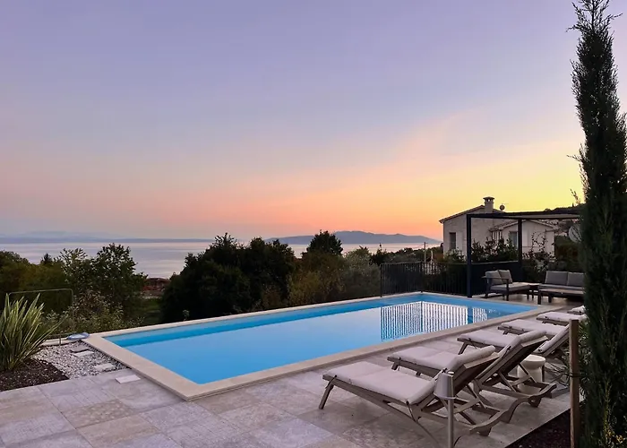 New Unique Stone With Seaview, Pool And Garden * Poljane