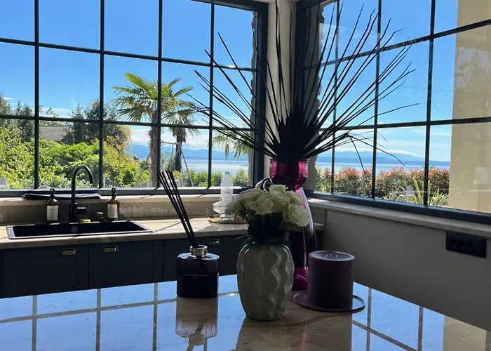 New Unique Stone With Seaview, Pool And Garden * Poljane