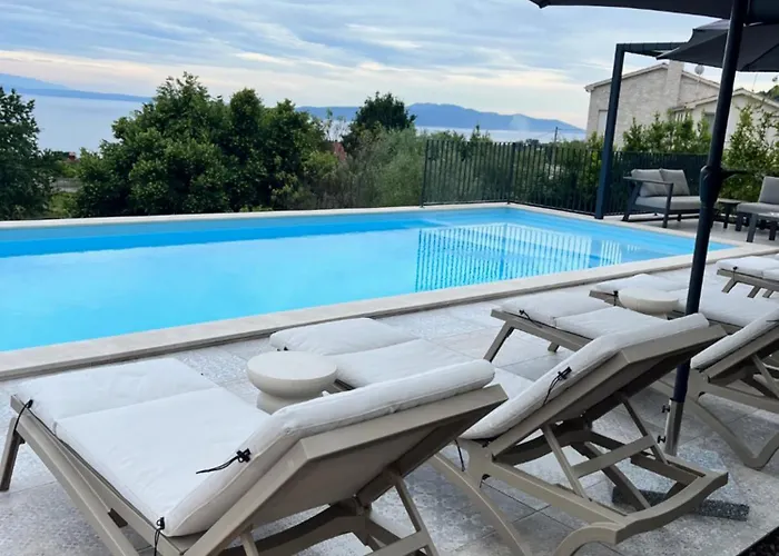 New Unique Stone With Seaview, Pool And Garden Villa *