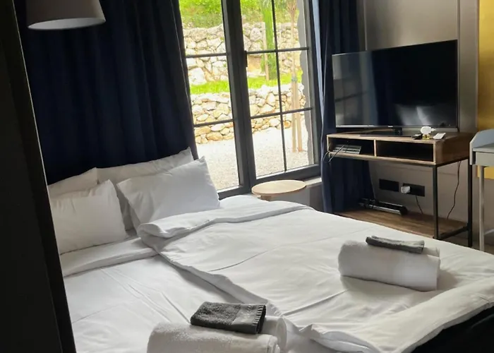 New Unique Stone With Seaview, Pool And Garden Villa Poljane